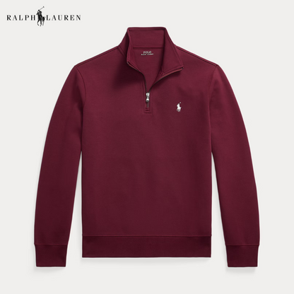 Double-Knit Quarter-Zip Pullover