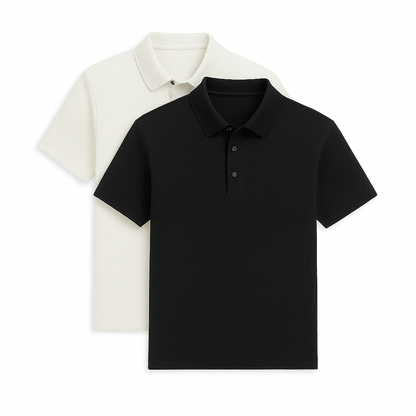 Ultra Fresh Silk Ice Polo Shirt (2-Pack + Free Watch)