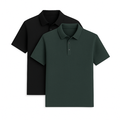Ultra Fresh Silk Ice Polo Shirt (2-Pack + Free Watch)