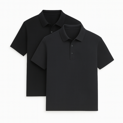 Ultra Fresh Silk Ice Polo Shirt (2-Pack + Free Watch)