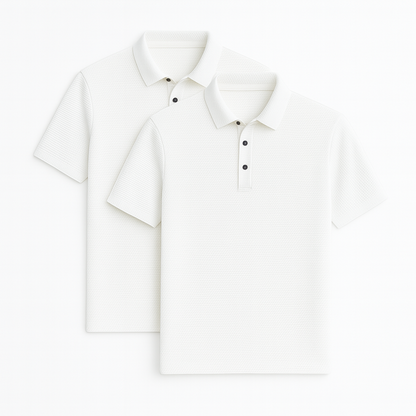 Ultra Fresh Silk Ice Polo Shirt (2-Pack + Free Watch)