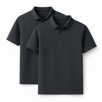 Ultra Fresh Silk Ice Polo Shirt (2-Pack + Free Watch)