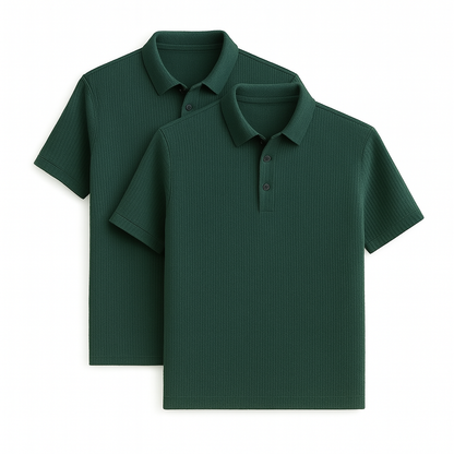 Ultra Fresh Silk Ice Polo Shirt (2-Pack + Free Watch)