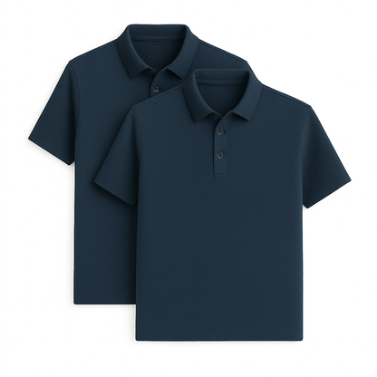 Ultra Fresh Silk Ice Polo Shirt (2-Pack + Free Watch)