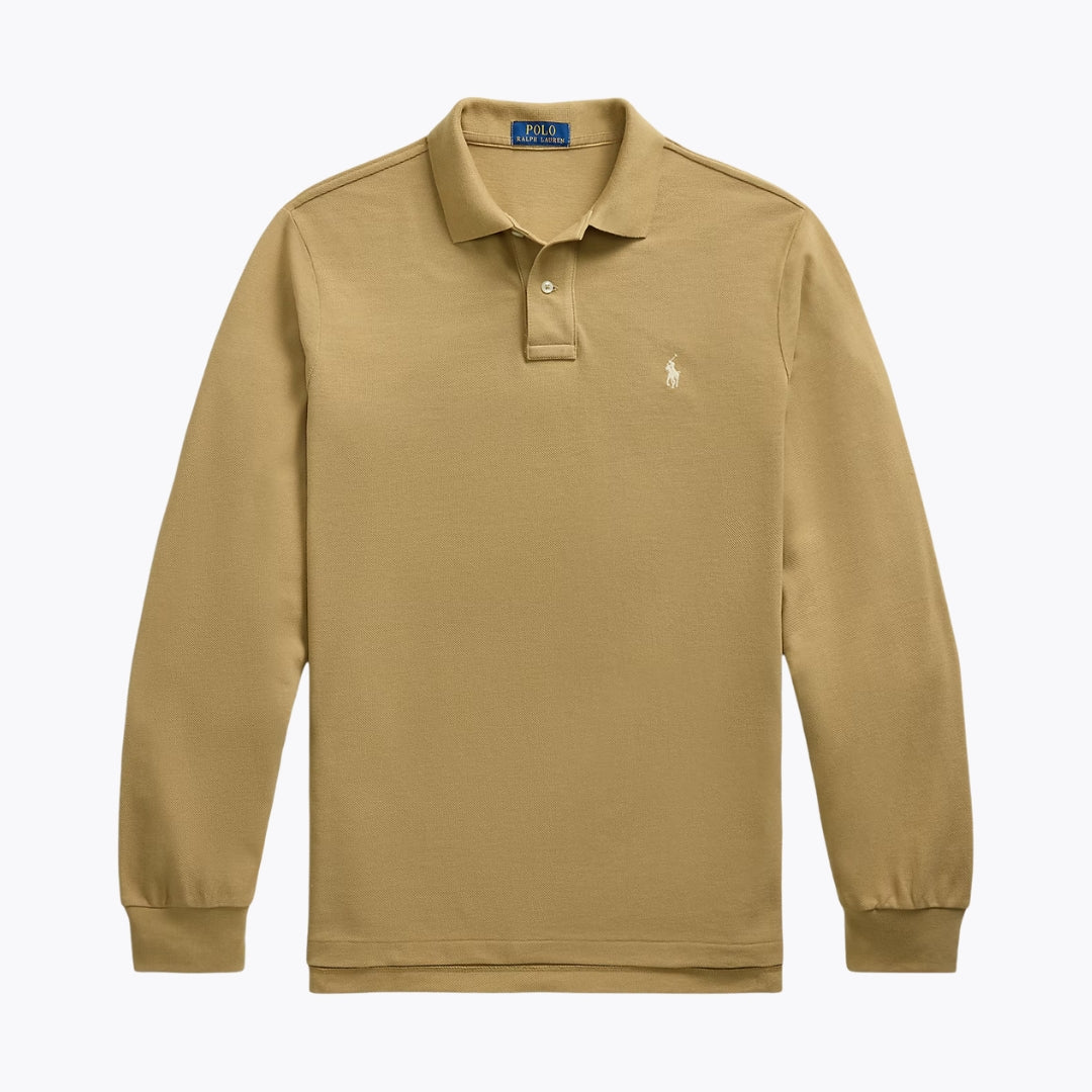 RL Mesh Long-Sleeve Polo Shirt