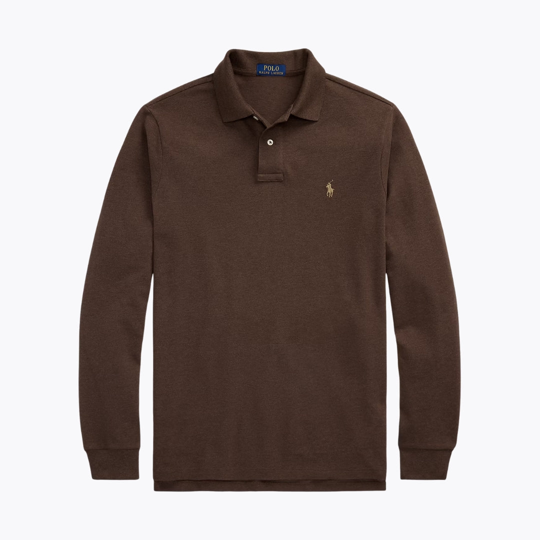[Buy 1 Get 1 Free] RL Mesh Long-Sleeve Polo Shirt