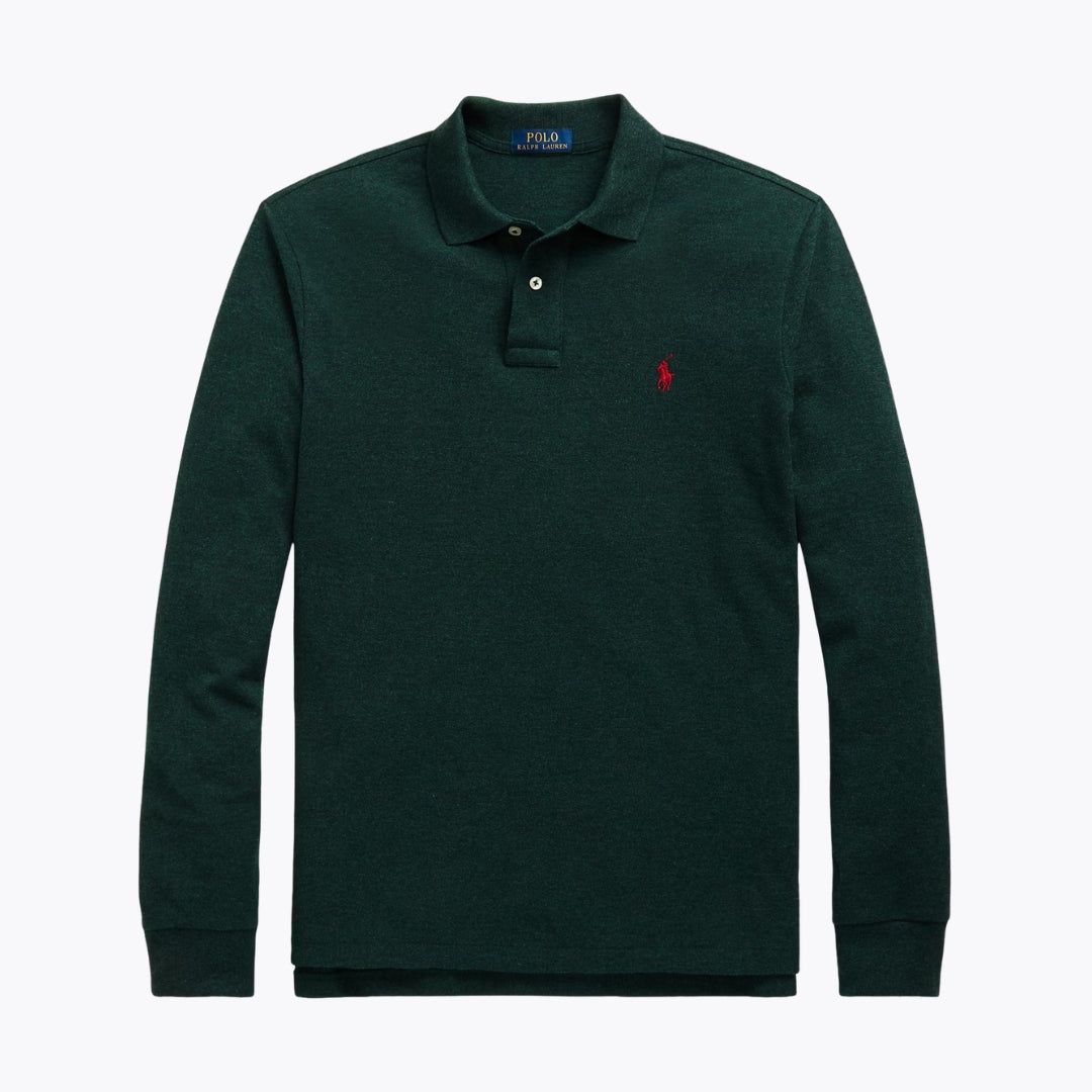 RL Mesh Long-Sleeve Polo Shirt