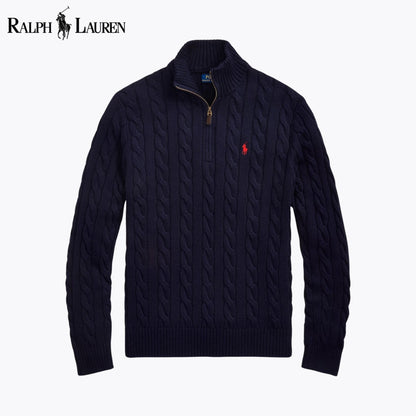 [BUY 1 GET 2] RL Cable-Knit Quarter-Zip Sweater