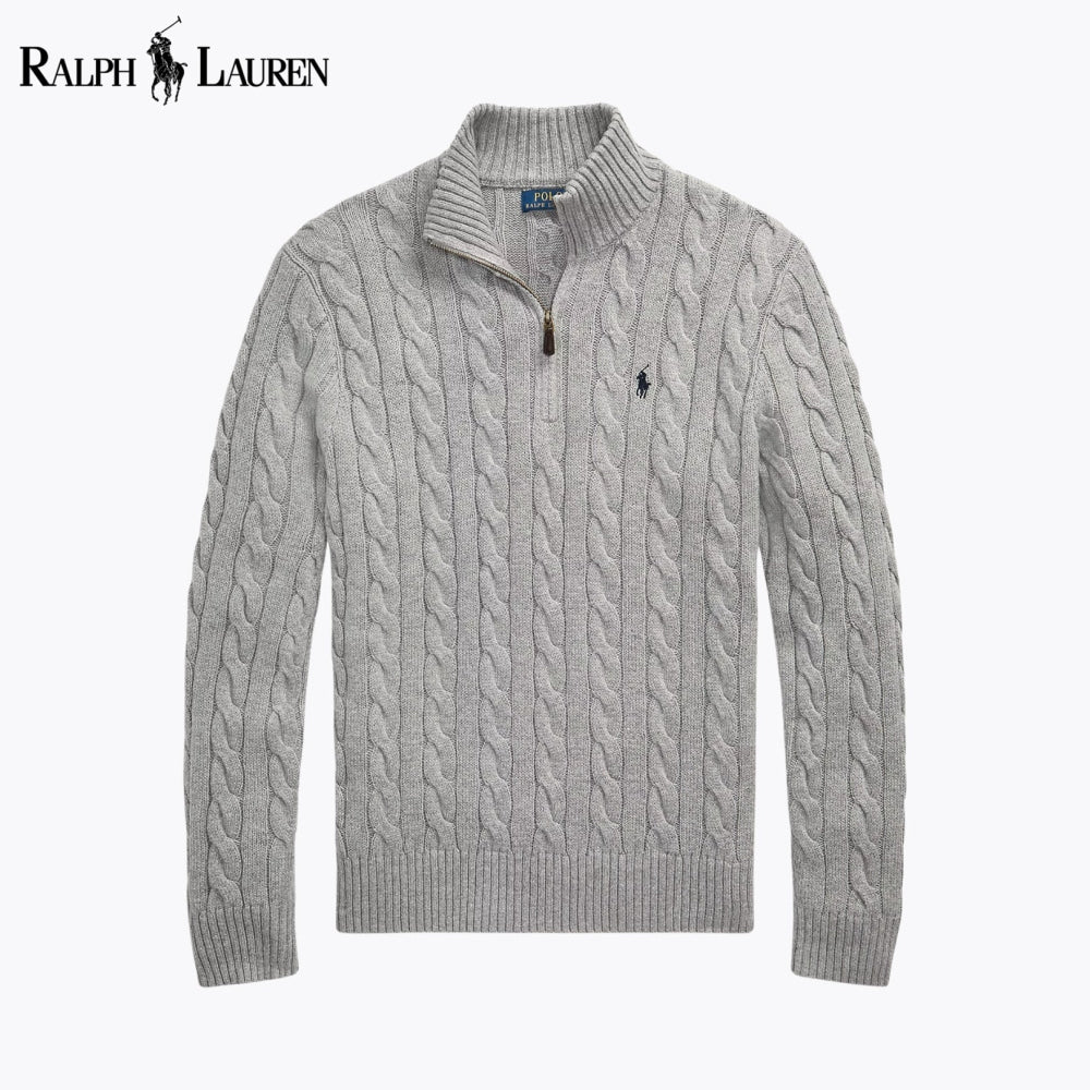 [BUY 1 GET 2] RL Cable-Knit Quarter-Zip Sweater