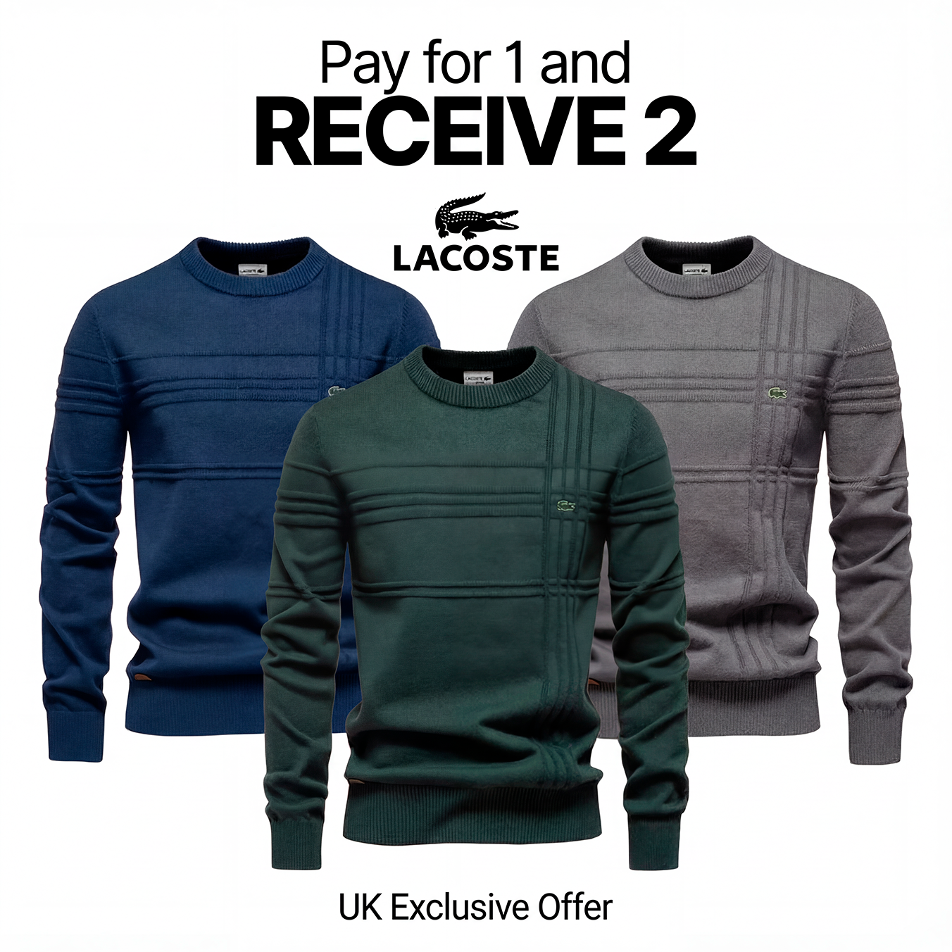 BUY 1, GET 2 - Structured Knit Sweater (Limited stock)
